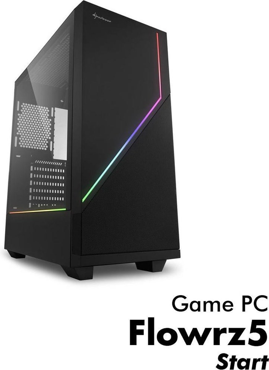 D-XL Gaming PC Flowrz5 - Ryzen 5 3400G | Vega 11 | 8GB DDR4 2400MHz | 180GB SSD